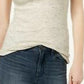 Maison Jules Women's Scoop-Neck Tank Beige Size Medium