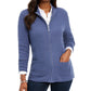 Karen Scott Women's Textured Zip Front Cardigan Blue Size X-Small