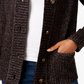 Karen Scott Women's Button Front Shawl Collar Cardigan Black Size Large