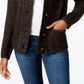 Karen Scott Women's Button Front Shawl Collar Cardigan Black Size X-Small