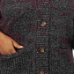 Karen Scott Women's Plus Marled Wing Collar Cardigan Black Size 1X