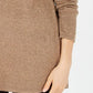 Karen Scott Women's Solid Curved-Hem Tunic Brown Size X-Large