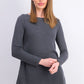 Karen Scott Women's Solid Curved-Hem Tunic Charcoal Size Extra Large