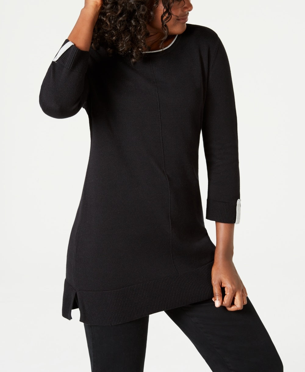 Karen Scott Women's Cotton Sweater Black Size Medium