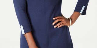 Karen Scott Women's Cotton Sweater Navy Size X-Large