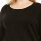 Karen Scott Women's Cotton Roll Neck Sweater Black Size 1X