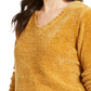 Karen Scott Women's V-Neck Chenille Sweater Gold Size XX-Large