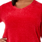 Karen Scott Women's Plus Chenille Pullover V Neck Sweater Red Size 0X