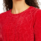 Karen Scott Women's Cable-Knit Chenille Sweater Bright Wine Size Extra Large
