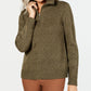 Karen Scott Women's Petite Marled-Knit Sweater Green Size Petite
