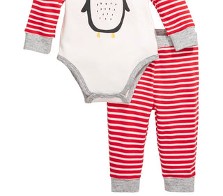 First Impressions Baby Boys 2-Pc. Cotton Penguin Bodysuit & Pants Set White Size 6-9M