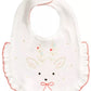 First Impressions Baby Girl's Cotton Reversible Reindeer Bib White Size Regular