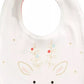 First Impressions Baby Girl's Cotton Reversible Reindeer Bib White Size Regular