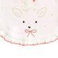 First Impressions Baby Girl's Cotton Reversible Reindeer Bib White Size Regular