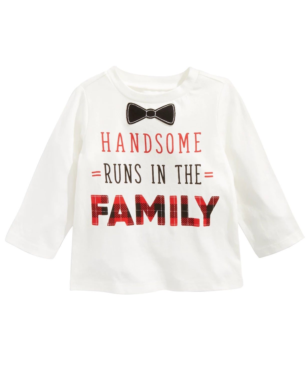 First Impressions Baby Boy's Handsome-Print Cotton T-Shirt White Size 12 Months