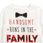 First Impressions Baby Boy's Handsome-Print Cotton T-Shirt White Size 6-9 Months