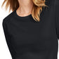 Maison Jules Women's 3/4 Sleeve Solid T-Shirt Black Size Large
