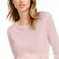 Maison Jules Women's 3/4 Sleeve Solid T-Shirt Pink Size X-Large