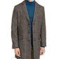 INC International Concepts Men's Logan Plaid Topcoat Grey Size Small