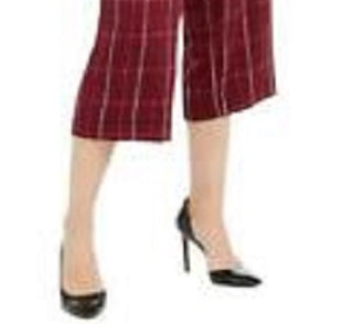 Alfani Women's Printed Cropped Pants Red Size 8