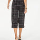 Alfani Women's Petite Printed Belted Culottes Black Size 10 P