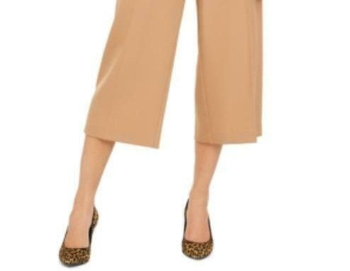 Alfani Women's Tummy Control Culotte Pants Brown Size 16