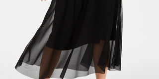 Alfani Women's Mesh Midi Skirt Black Size Petite Small