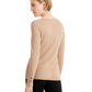 JM Women's Collection Button-Cuff Crewneck Sweater Gold Size Large