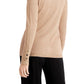 JM Women's Collection Button-Cuff Crewneck Sweater Gold Size Large