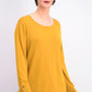 JM Women's Collection Button-Cuff Crewneck Sweater Gold Size Medium