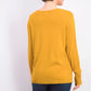 JM Women's Collection Button-Cuff Crewneck Sweater Gold Size Medium