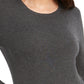 JM Collection Women's Sweater Charcoal Heather Button Cuff Grey Size X-Large