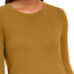 JM Collection Women's Button-Cuff Crewneck Sweater Musta Size XX-Large