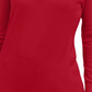 JM Collection Women's Embellished Sleeve V Neck Sweater Red Size Small
