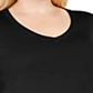 JM Collection Women's Plus Button Cuff V Neck Sweater Black Size 2X