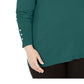 JM Collection Women's Green Solid Long Sleeve Scoop Neck T-Shirt Top Green Size 3X