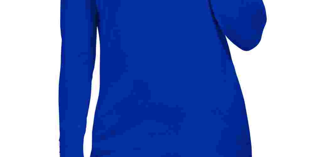 JM Collection Women's Stud Sleeve Pullover Turtleneck Sweater Blue Size X-Large