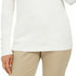 JM Collection Women's Stud Sleeve Pullover Turtleneck Sweater White Size XX-Large