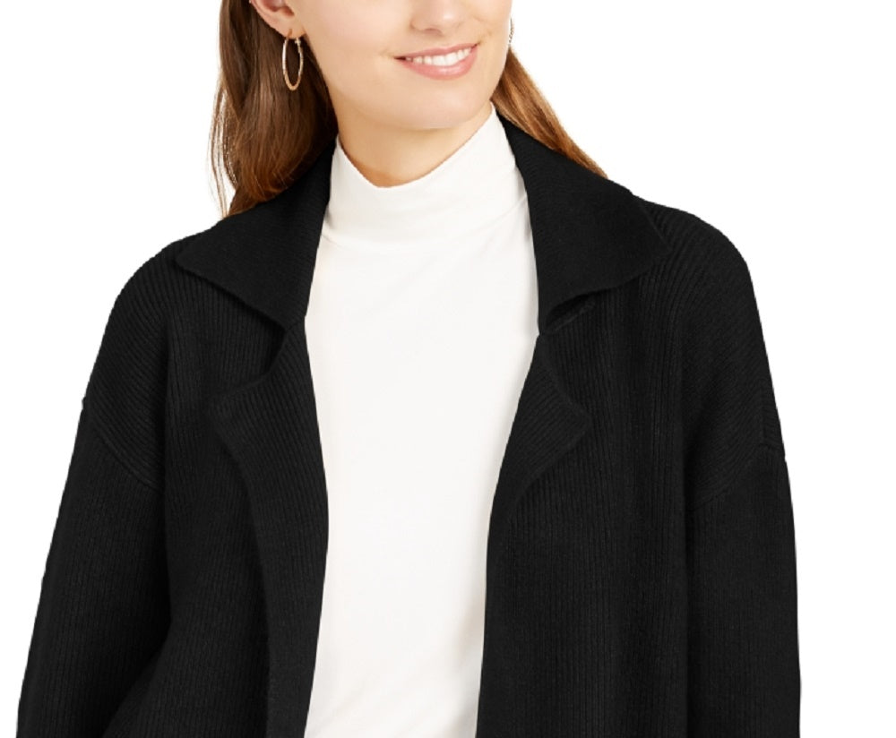 Style & Co Women's Open-Front Topper Jacket Black Size Small