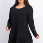 Style & Co Women's Layered-Look Tunic Black Size Small