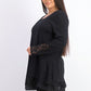 Style & Co Women's Layered-Look Tunic Black Size Small