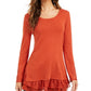 Style & Co Women's Layered Look Tunic Orange Size Extra Large