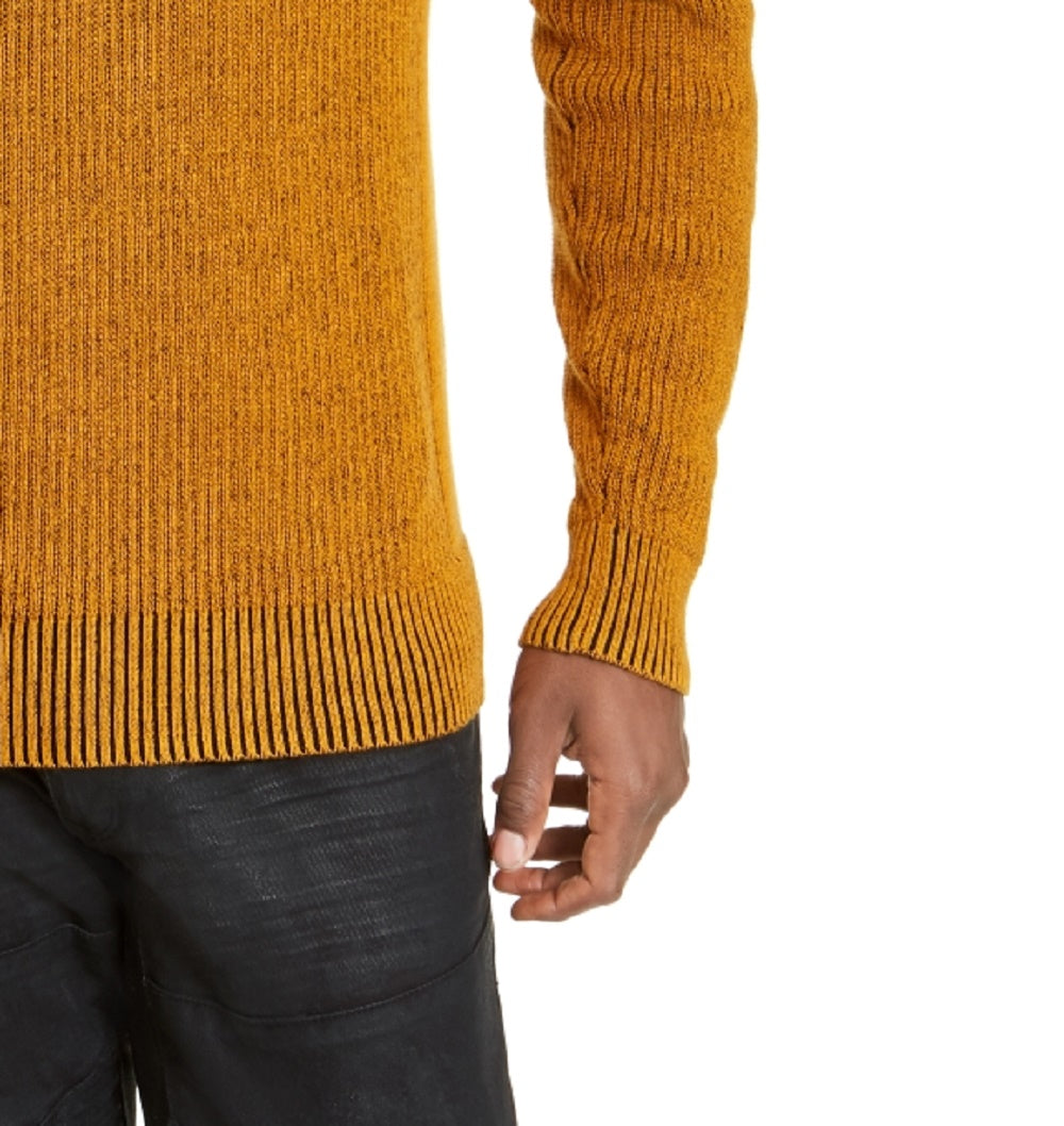 INC International Concepts Men's Gold Heather Long Sleeve Quarter-Zip Pullover Sweater Dark Yellow Size XXX-Large