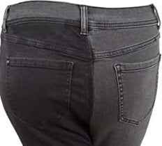 INC International Concepts Women's Two Tone Skinny Jeans Black Size 12