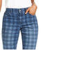 INC International Concepts Women's Plaid Skinny Jeans Blue Size 10