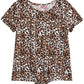 Epic Threads Big Girls Leopard-Print Tie Front T-Shirt White Size Small
