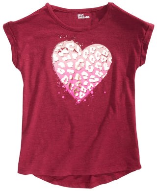 Epic Threads Big Girls Animal Heart T-Shirt Dark Red Size Large