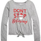 Epic Threads Big Girls Believing-Print T-Shirt Gray Size Large