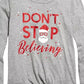 Epic Threads Big Girls Believing-Print T-Shirt Gray Size Large