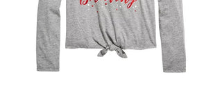 Epic Threads Big Girls Believing-Print T-Shirt Gray Size Large